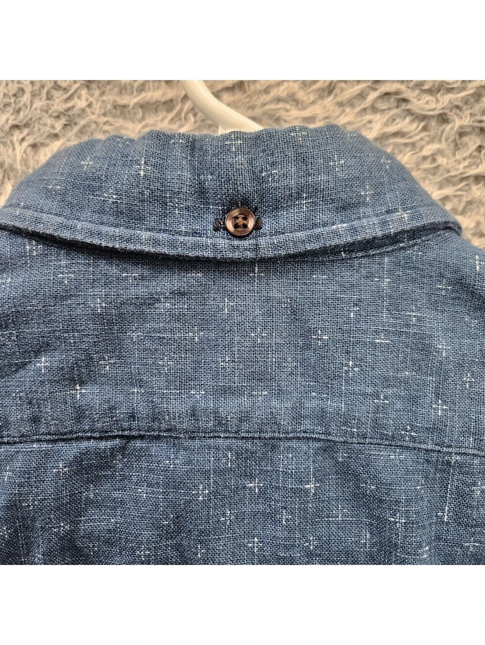 Taylor Stitch Button Up Shirt Men 38 (Medium) Blue Midweight Pocket Oxford